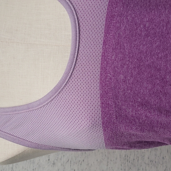 Athleta Fasted Track Fitted Purple Tank Top with Ruching - Picture 2 of 5